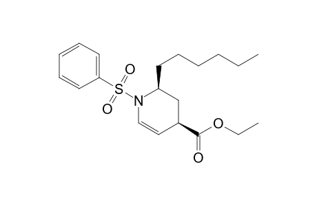 4-Pyridinecarboxylic acid, 2-hexyl-1,2,3,4-tetrahydro-1-(phenylsulfonyl)-, ethyl ester, cis-