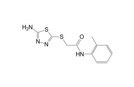 2-[(5-amino-1,3,4-thiadiazol-2-yl)sulfanyl]-N-(2-methylphenyl)acetamide
