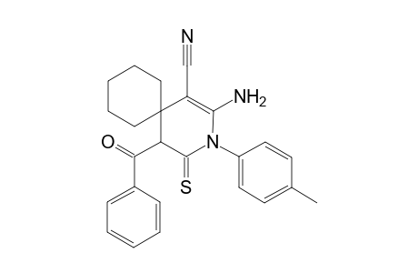 [2'-Amino-1'-(4"-methylphenyl)-5'-benzoyl-1',4',5',6'-tetrahydro-6'-thioxo]-spiro[cyclohexane-1,4'-pyridine]-3'-carbonitrile
