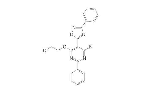 2-[6-amino-2-phenyl-5-(3-phenyl-1,2,4-oxadiazol-5-yl)pyrimidin-4-yl]oxyethanol