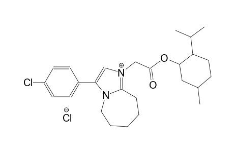 3-(4-chlorophenyl)-1-{2-[(2-isopropyl-5-methylcyclohexyl)oxy]-2-oxoethyl}-6,7,8,9-tetrahydro-5H-imidazo[1,2-a]azepin-1-ium chloride