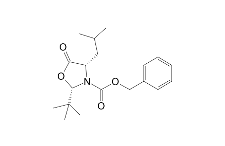 Phenylmethyl (2S,4S)-2-(1',1'-Dimethylethyl)-4-(2'-methylpropyl)-5-oxo-3-oxazolidine-carboxylate