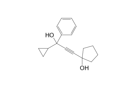 1-(3-Cyclopropyl-3-hydroxy-3-phenylprop-1-yn-1-yl)cyclopentanol