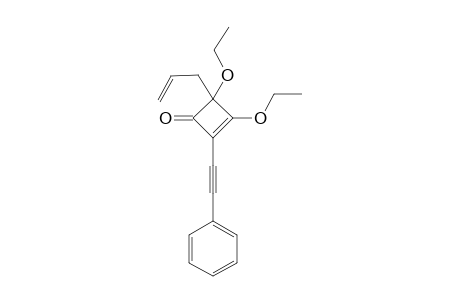 3,4-Diethoxy-2-phenylethynyl-4-(2-propenyl)-2-cyclobutenone