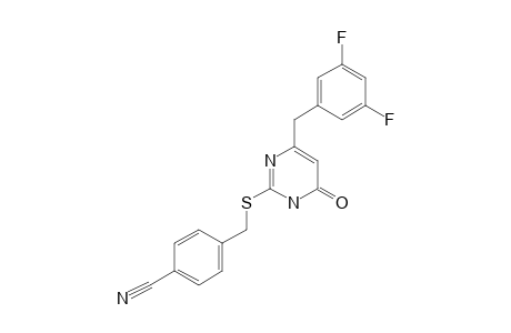 2-(4-CYANOBENZYLTHIO)-6-(3,5-DIFLUOROBENZYL)-URACIL