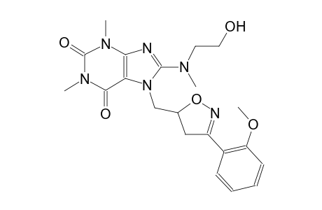 8-[(2-hydroxyethyl)(methyl)amino]-7-{[3-(2-methoxyphenyl)-4,5-dihydro-5-isoxazolyl]methyl}-1,3-dimethyl-3,7-dihydro-1H-purine-2,6-dione