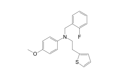 N-(2-Fluorobenzyl)-4-methoxy-N-[2-(thiophen-2-yl)ethyl]aniline