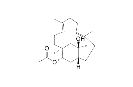 (+-)-7,16-Secotrinervita-7,11-diene-3.alpha.,15.alpha.-diol 3-acetate