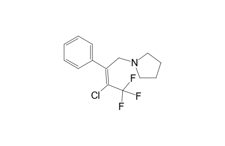 1-[(2E)-3-Chloro-4,4,4-trifluoro-2-phenyl-2-butenyl]pyrrolidine