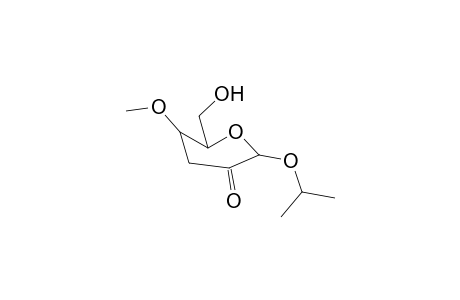 Isopropyl 3-deoxy-4-O-methyl-.alpha.,D-threo-hexopyranosid-2-ulose