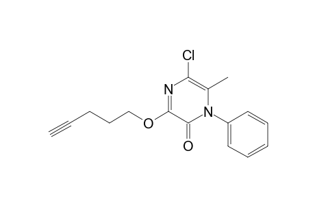 5-Chloro-6-methyl-3-(4-pentynyloxy)-1-phenyl-2(1H)-pyrazinone