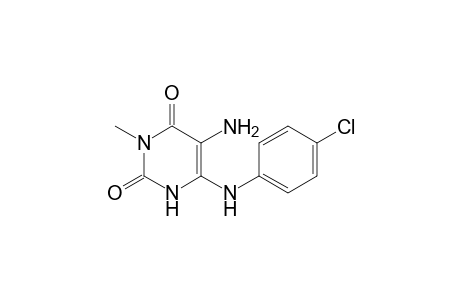 2,4(1H,3H)-Pyrimidinedione, 5-amino-6-[(4-chlorophenyl)amino]-3-methyl-