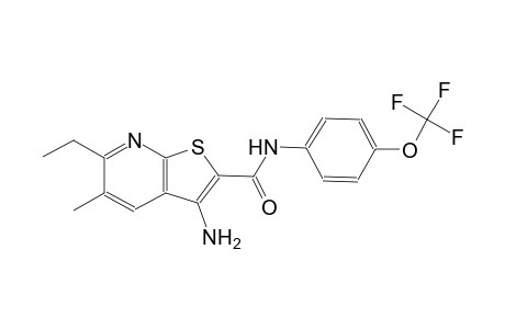 3-Amino-6-ethyl-5-methyl-N-[4-(trifluoromethoxy)phenyl]thieno[2,3-b]pyridine-2-carboxamide