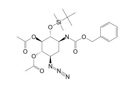 4-O-TERT.-BUTYLDIMETHYLSILYL-2-DEOXY-1-AZIDO-3-N-(BENZYLOXYCARBONYL)-5,6-DI-O-ACETYLSTREPTAMINE