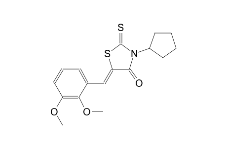 (5Z)-3-cyclopentyl-5-(2,3-dimethoxybenzylidene)-2-thioxo-1,3-thiazolidin-4-one