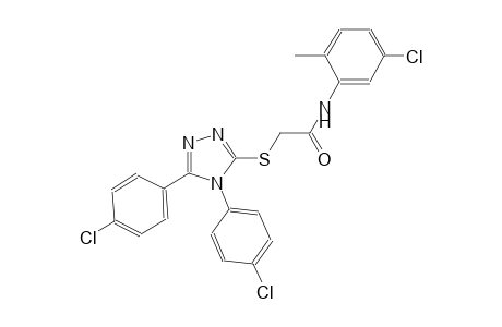 2-{[4,5-bis(4-chlorophenyl)-4H-1,2,4-triazol-3-yl]sulfanyl}-N-(5-chloro-2-methylphenyl)acetamide