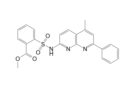 Benzoic acid, 2-[[(5-methyl-7-phenyl-1,8-naphthyridin-2-yl)amino]sulfonyl]-, methyl ester
