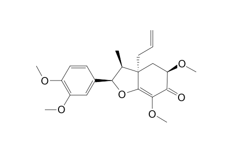 (7S,8S,1'R,3'R)-DELTA(5',8')-3,4,3',5'-TETRAMETHOXY-4'-OXO-8.1',7.O.6'-NEOLIGNAN