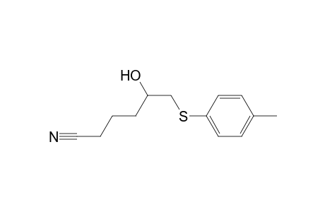 Hexanenitrile, 5-hydroxy-6-[(4-methylphenyl)thio]-