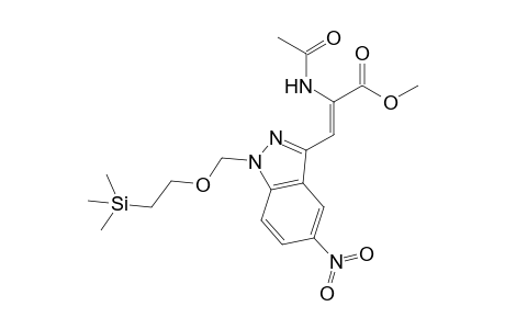 (Z)-2-Acetylamino-3-{5-nitro-1-[2-(trimethylsilyl)ethoxymethyl]-1H-indazol-3-yl}acrylic acid methyl ester