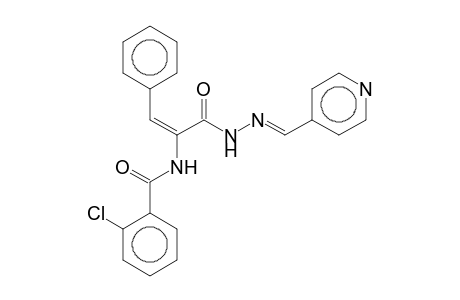 2-Chloro-N-((E)-2-phenyl-1-([(2E)-2-(4-pyridinylmethylene)hydrazino]carbonyl)ethenyl)benzamide