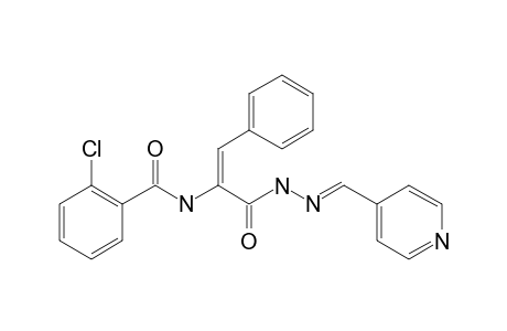 2-Chloro-N-((E)-2-phenyl-1-([(2E)-2-(4-pyridinylmethylene)hydrazino]carbonyl)ethenyl)benzamide