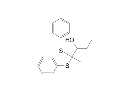 3-Hexanol, 2,2-bis(phenylthio)-