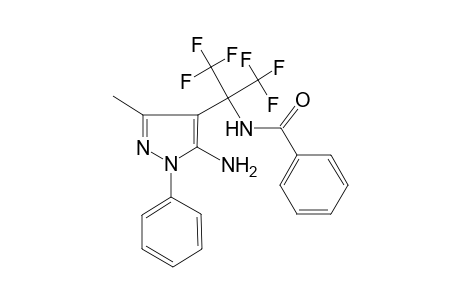 N-[2-(5-amino-3-methyl-1-phenyl-1H-pyrazol-4-yl)-1,1,1,3,3,3-hexafluoropropan-2-yl]benzamide