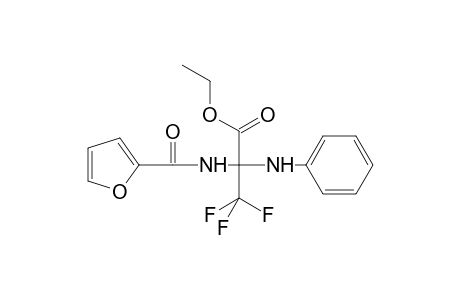 Propanoic acid, 3,3,3-trifluoro-2-[(2-furanylcarbonyl)amino]-2-(phenylamino)-, ethyl ester