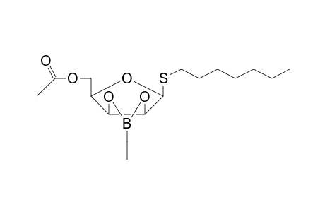 .beta.-d-Lyxofuranoside, 5-O-acetyl-2,3-O-ethylboranediyl-1-thioheptyl-