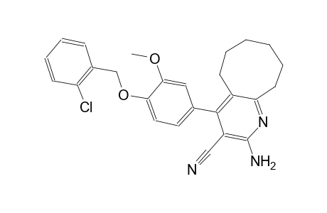 2-amino-4-{4-[(2-chlorobenzyl)oxy]-3-methoxyphenyl}-5,6,7,8,9,10-hexahydrocycloocta[b]pyridine-3-carbonitrile