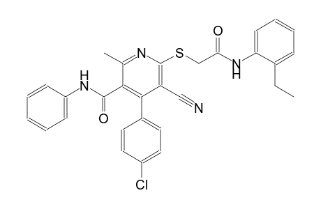 3-pyridinecarboxamide, 4-(4-chlorophenyl)-5-cyano-6-[[2-[(2-ethylphenyl)amino]-2-oxoethyl]thio]-2-methyl-N-phenyl-