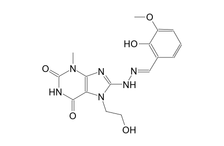 2-hydroxy-3-methoxybenzaldehyde [7-(2-hydroxyethyl)-3-methyl-2,6-dioxo-2,3,6,7-tetrahydro-1H-purin-8-yl]hydrazone
