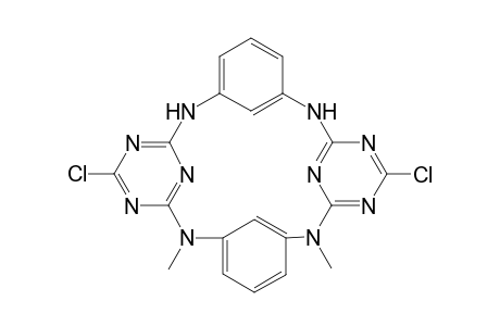Diaza(dimethylaza)calix[2]arene[2](chloro)triazine