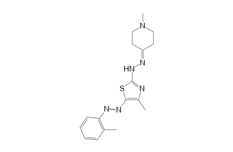 4-Methyl-2-(2-(1-methylpiperidin-4-ylidene)hydrazinyl)-5-(o-tolyldiazenyl)thiazole