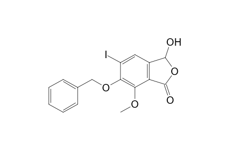 6-Benzyloxy-3-hydroxy-5-iodo-7-methoxy-3H-isobenzofuran-1-one