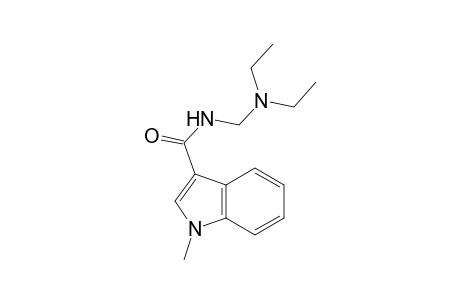 Indole-3-carboxamide, 1-methyl-N-diethylaminomethyl-