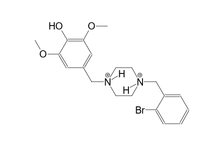 1-(2-bromobenzyl)-4-(4-hydroxy-3,5-dimethoxybenzyl)piperazinediium