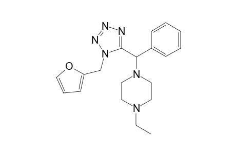 1-Ethyl-4-[(1-furan-2-ylmethyl-1H-tetrazol-5-yl)-phenylmethyl]piperazine