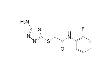 2-[(5-amino-1,3,4-thiadiazol-2-yl)sulfanyl]-N-(2-fluorophenyl)acetamide