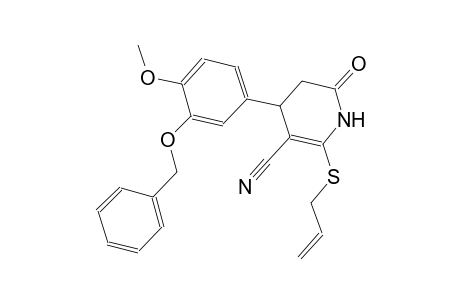 3-pyridinecarbonitrile, 1,4,5,6-tetrahydro-4-[4-methoxy-3-(phenylmethoxy)phenyl]-6-oxo-2-(2-propenylthio)-