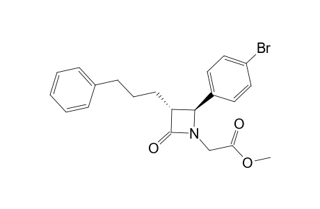 (3SR,4RS)-4-(4-Bromophenyl)-3-(3-phenylpropyl)-1-methoxycarbonylmethyl-azetidin-2-one