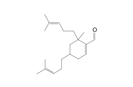 4,6-bis(4-Methylpent-3-en-1-yl)-6-methylcyclohex-1-ene-carbaldehyde