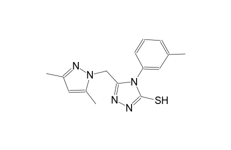 5-[(3,5-dimethyl-1H-pyrazol-1-yl)methyl]-4-(3-methylphenyl)-4H-1,2,4-triazole-3-thiol