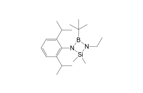 4-t-Butyl-3-ethyl-1-[2,6-diisopropylphenyl]-2-dimethyl-1,3-diaza-2-sila-4-boretidine