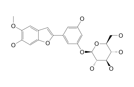 SCHOENOSIDE;5-METHOXY-6,3',5'-TRIHYDROXY-2-ARYLBENZOFURAN-3'-O-BETA-D-GLUCOPYRANOSIDE