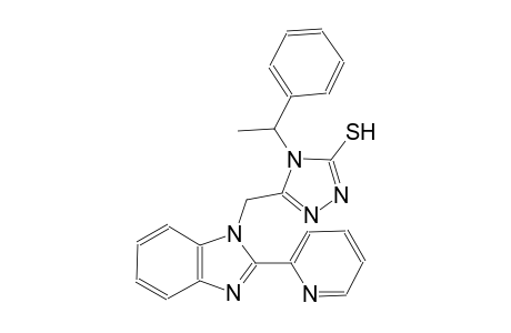 4-(1-phenylethyl)-5-{[2-(2-pyridinyl)-1H-benzimidazol-1-yl]methyl}-4H-1,2,4-triazole-3-thiol