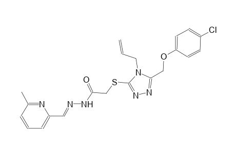 2-({4-allyl-5-[(4-chlorophenoxy)methyl]-4H-1,2,4-triazol-3-yl}sulfanyl)-N'-[(E)-(6-methyl-2-pyridinyl)methylidene]acetohydrazide