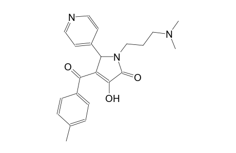 1-[3-(dimethylamino)propyl]-3-hydroxy-4-(4-methylbenzoyl)-5-(4-pyridinyl)-1,5-dihydro-2H-pyrrol-2-one