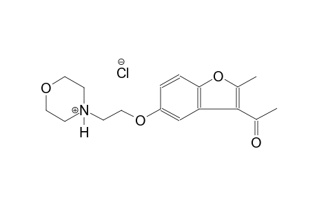 morpholinium, 4-[2-[(3-acetyl-2-methyl-5-benzofuranyl)oxy]ethyl]-, chloride